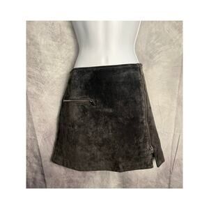 BLANKNYC Genuine Suede Zip Mini Skirt – Size 30" waist M/L